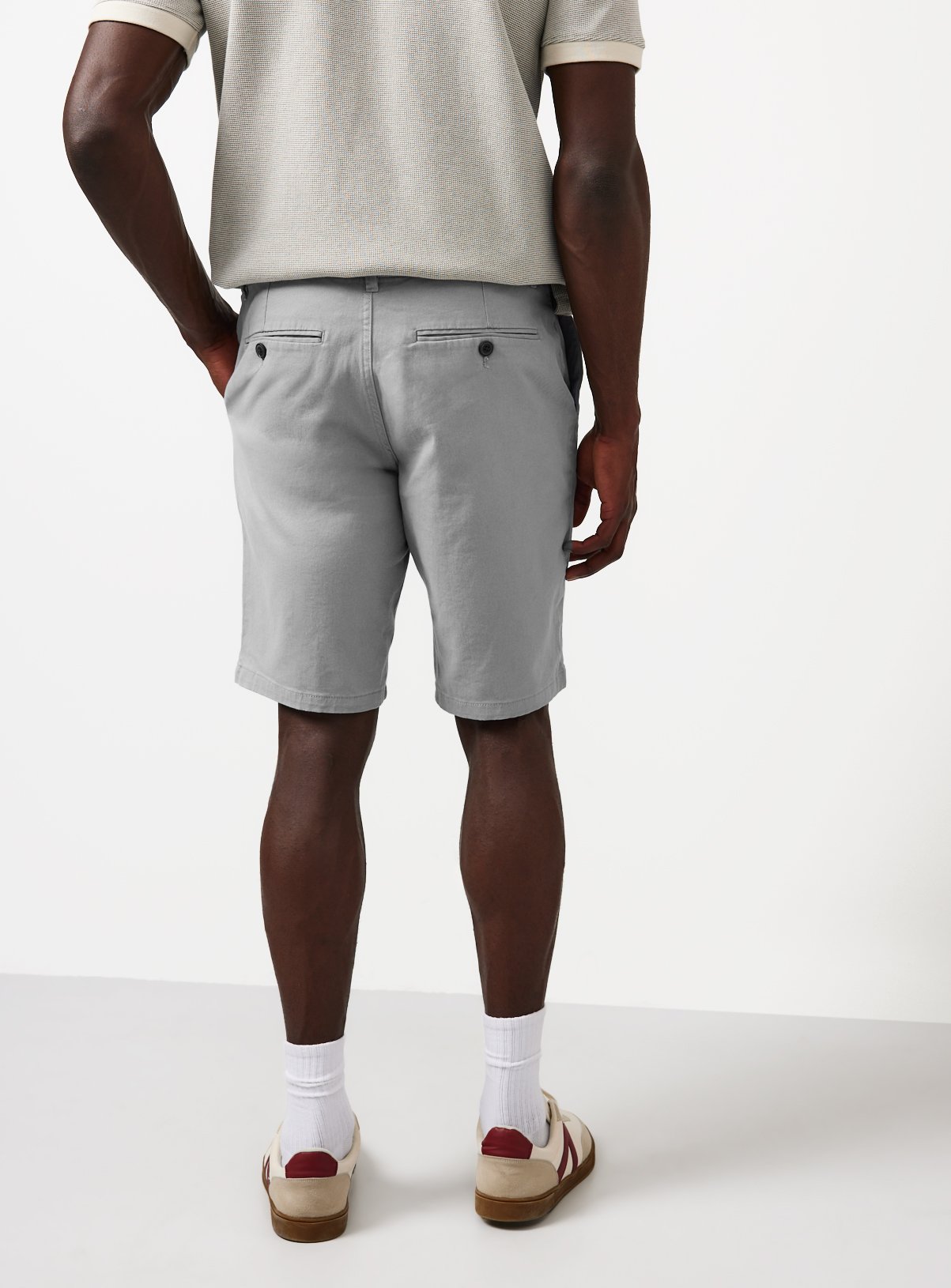 Light Blue Longer Length Chino Shorts 50 - Image 5 thumbnail